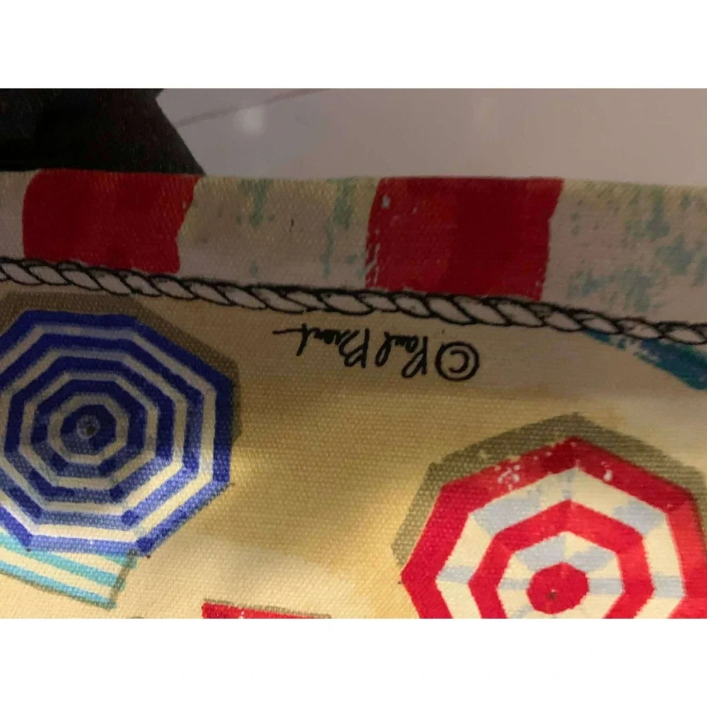 Paul Brent Beach Umbrella Sea Sand Canvas Crossbody Bag - Picture 8 of 10